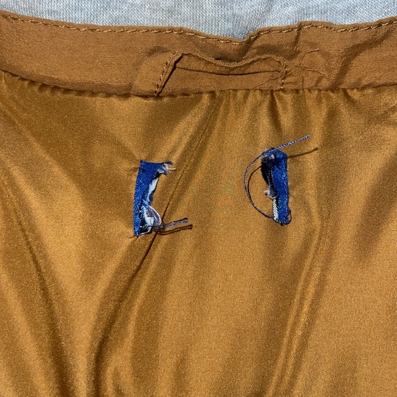 Quilted Puffy Vest removable hood Fall Autumn mustard brown estimate X large - Picture 8 of 9